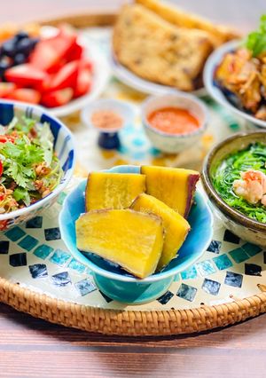 Hình của món Khoai Lang Hấp Cơm.