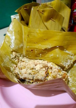 Foto resep Botok campur tempe,teri,lamtoro,daun bawang