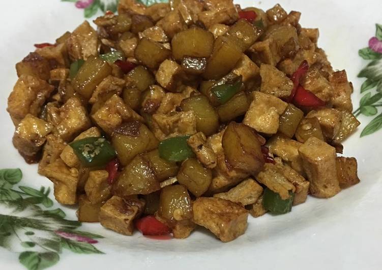 Tumis kentang tahu simple