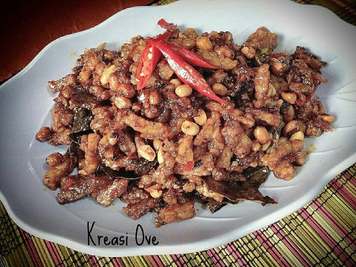 Resep Kering tempe kacang tanah Anti Gagal