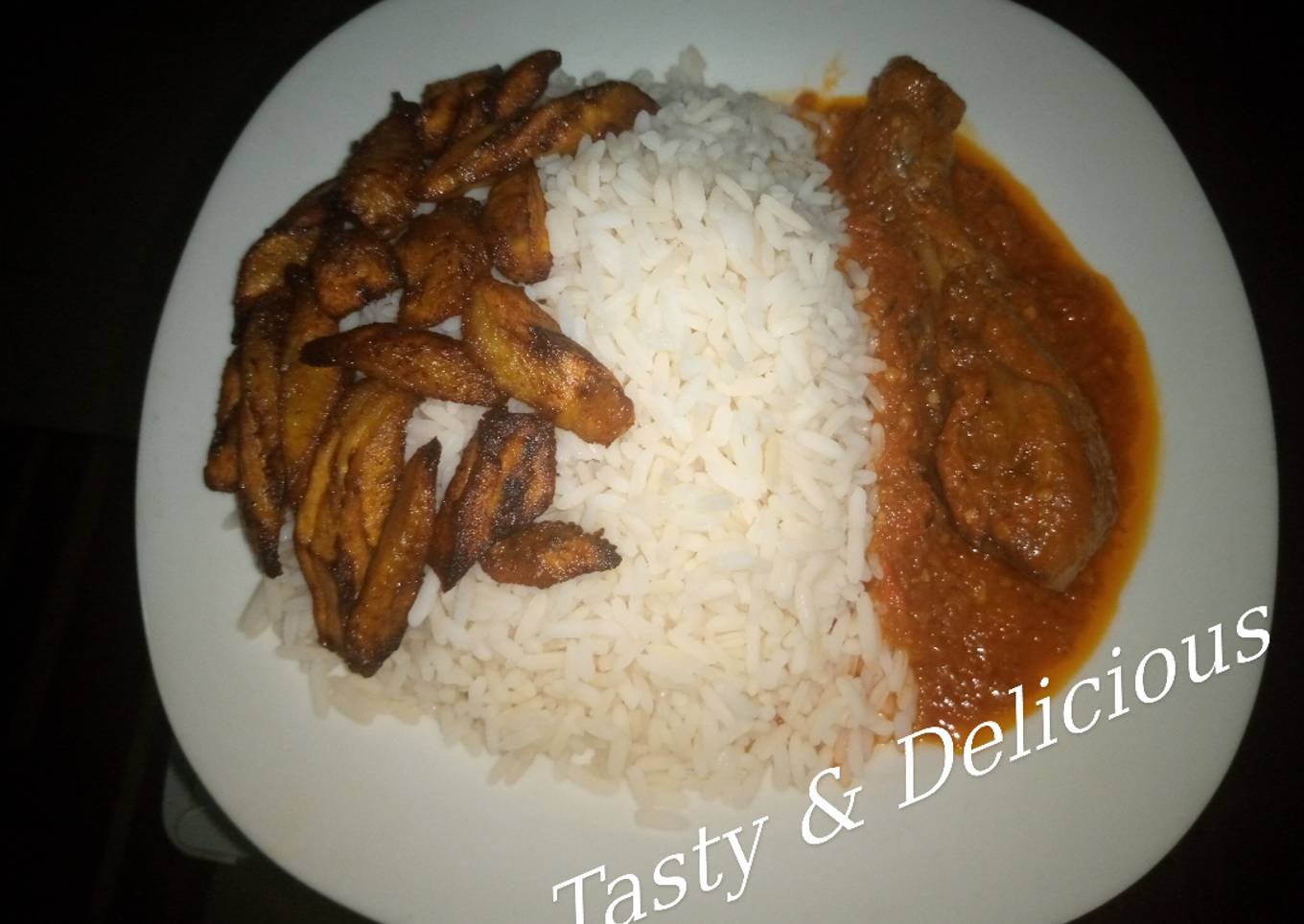 Chicken and white rice stew