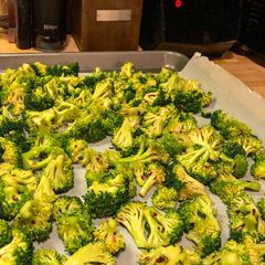 A picture of Roasted Broccoli with an Asian Spin.