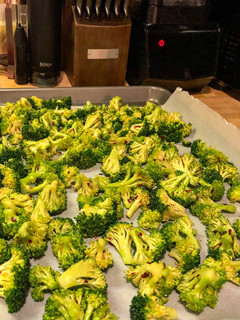 A picture of Roasted Broccoli with an Asian Spin.