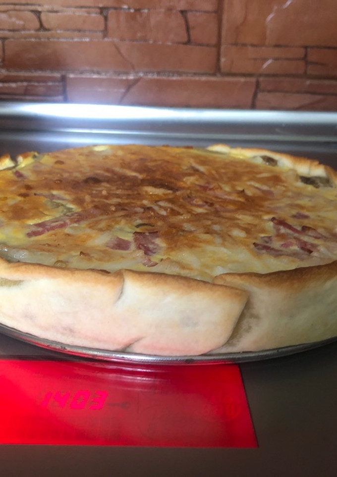 Una foto de Quiche de verduras y Bacon