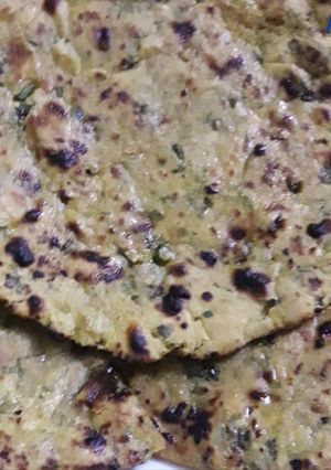 A picture of Mix Leafy missi roti.