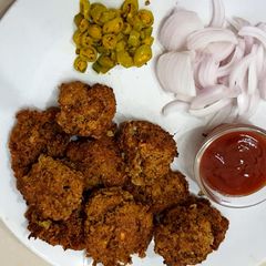 A picture of Mixed Sprout Pakoda (Made in Airfryer).