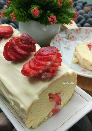 Foto resep Swiss Roll with strawberry filling