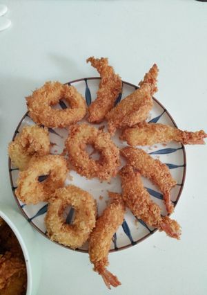Hình của món Tôm mực chiên giòn.