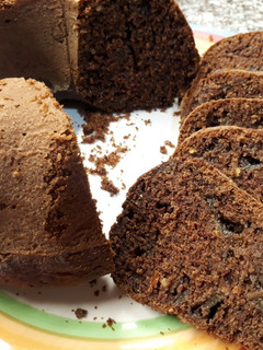 Una foto de Budín de berenjena y chocolate