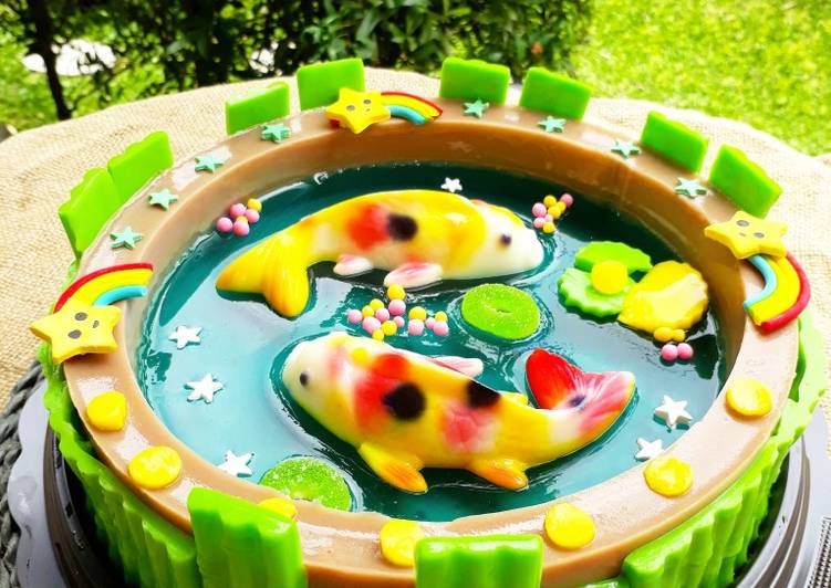 Olahan Puding kolam ikan koi widya01@mamakoki | Bahan Membuat Puding kolam ikan koi widya01@mamakoki Yang Bisa Manjain Lidah
