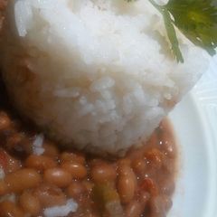 A picture of Rice and beans.