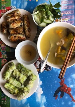 Hình của món Nem phiên bản eatclean.