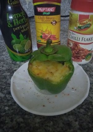 A picture of Stuffed capsicum#pepperrecipescontest.