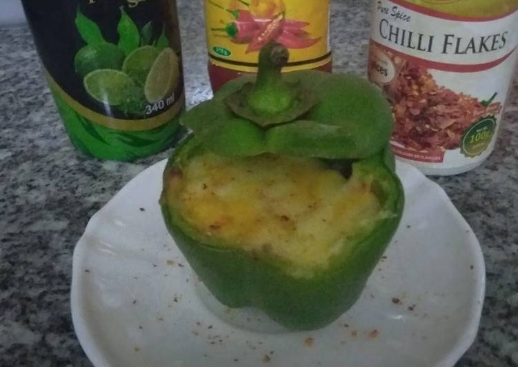 Recipe of Speedy Stuffed capsicum#pepperrecipescontest