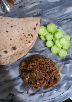 A picture of Shimla mirch keema.