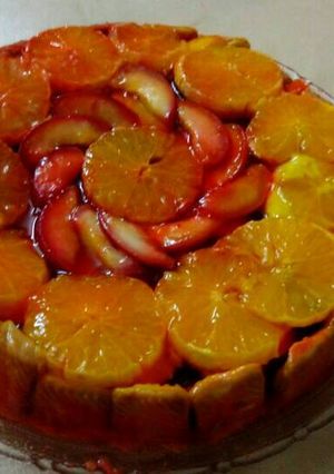 صورة لوصفة كيكة الفواكه بالجلي والكاستر