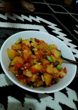 Foto resep Sambel goreng kentang ati pete