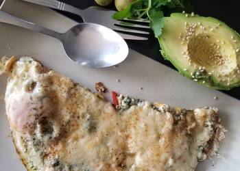 Without Fail Making Recipe Fried eggs with cheese and avocado Delicious