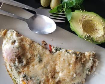 Easy Recipe Fried eggs with cheese and avocado Very Delicious