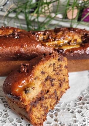 Une photo de Banana Bread pépites de chocolat recette américaine inratable