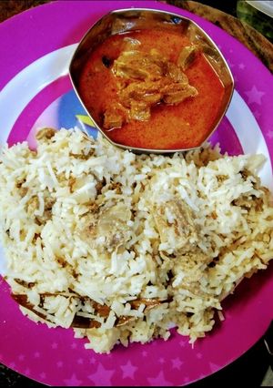 மணமணக்கும் மட்டன் வெள்ளை பிரியாணி(FlavourfulMuttonWhiteBiriyani) செய்முறை முக்கிய புகைப்படம்