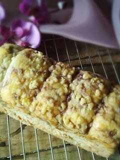 Foto resep Roti Manis Sobek Blueberry Crumble