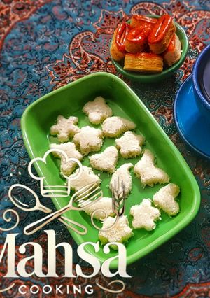 عکسی از دستور شیرینی شکوفه نارگیلی