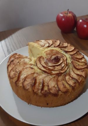 عکسی از دستور کیک سیب و دارچین 🍎