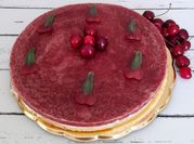 Una foto di cheesecake ciliegie