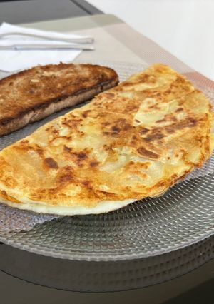 Foto principal de Tortilla de patata y queso fit y rapidísima!!