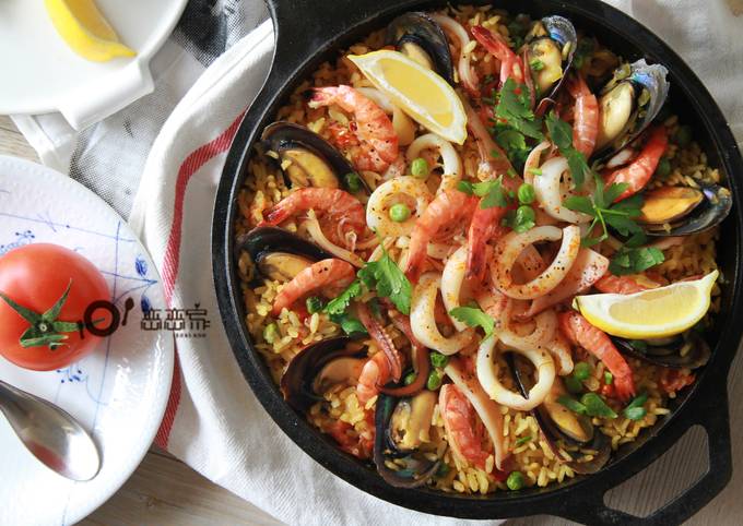 西班牙海鮮燉飯 食譜成品照片
