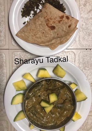 A picture of Brinjal Capsicum curry (Jain curry).