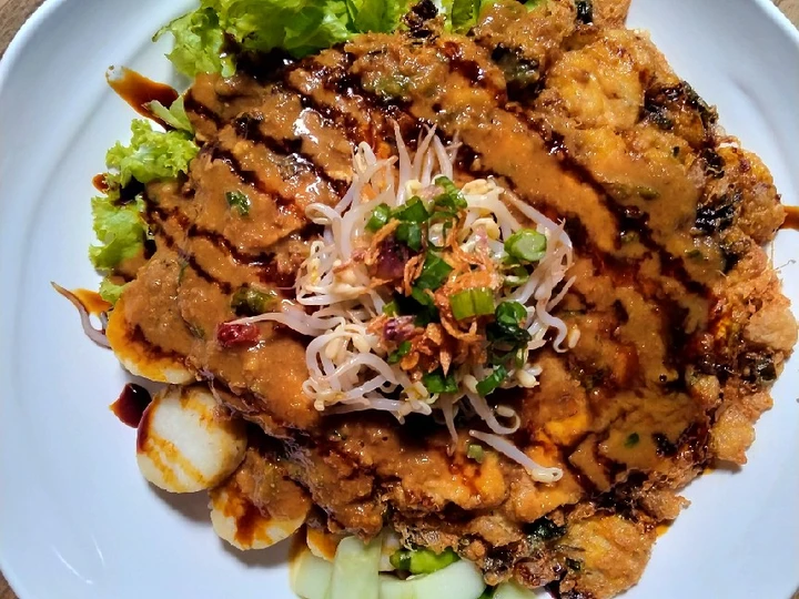 Langkah Gampang Membuat Resep Tahu tek tek / Tahu telur lontong yang Bisa Manjain Lidah Anti Ribet, Lezat