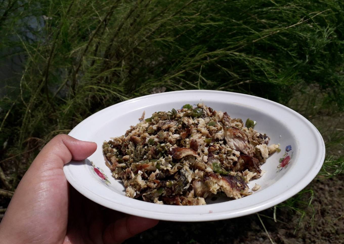 Ikan Asap Geprek Cabe Ijo