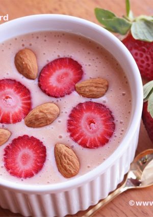 A picture of Eggless Strawberry Custard.