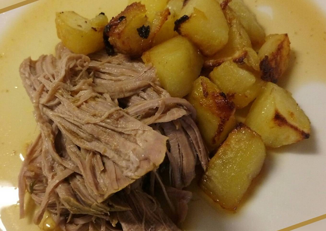 Slow roasted shoulder of veal