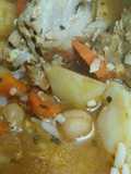 Atún rojo a la olla con papas y garbanzos!!