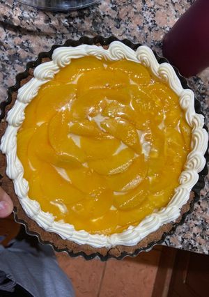 Una foto de Tarta de durazno