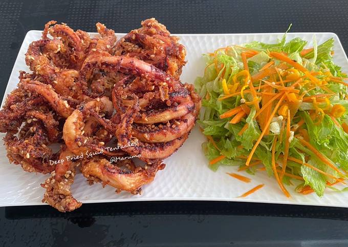 Deep Fried Squid Tentacles Recipe by Pakprawee - Cookpad