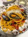 Spaghetti e cozze alla siciliana in padella 72