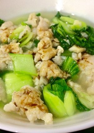 Hình của món Canh cải thìa cá thác lác.