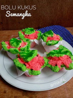 Foto resep Bolu Kukus Semangka