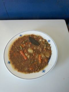 Una foto de Lentejas con verduras