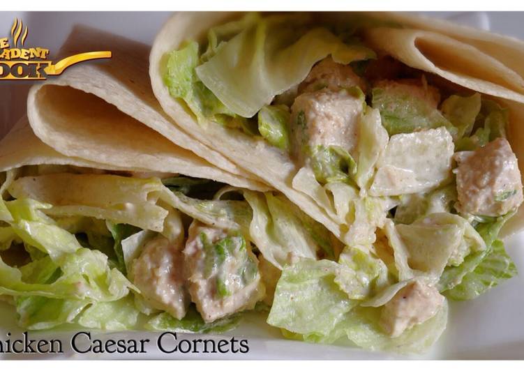 Recipe of Perfect Chicken Caesar Cornets