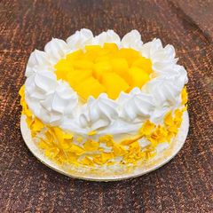 A picture of Mango vanilla flavoured cake.