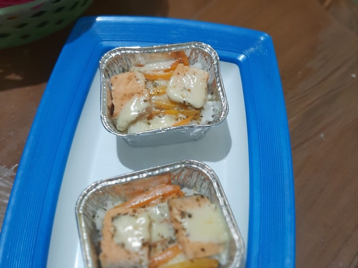 Cara Gampang Menyiapkan Steam salmon with sause cheese Anti Gagal
