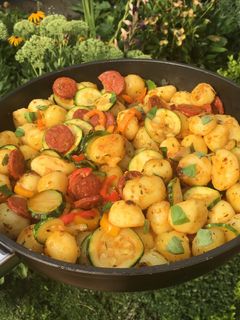 Kartoffelgemüsepfanne mit Chorizo Rezepthauptbild
