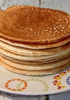 A picture of Pancakes with Egg Whites, Greek Yogurt, and Rice Flour.