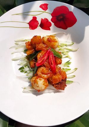 Foto resep Sambal goreng kentang telur puyuh dan udang