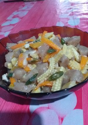 Foto resep Tumis Baby Corn Bakso Simple